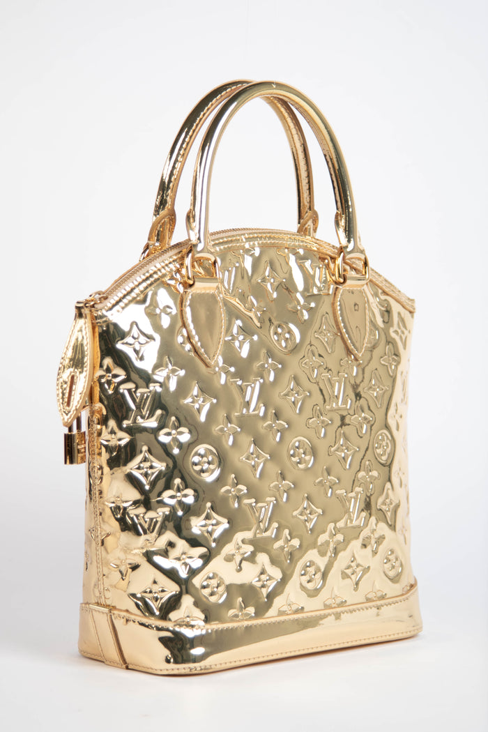 RARE Louis Vuitton Gold Lockit Small Top Handle Bag