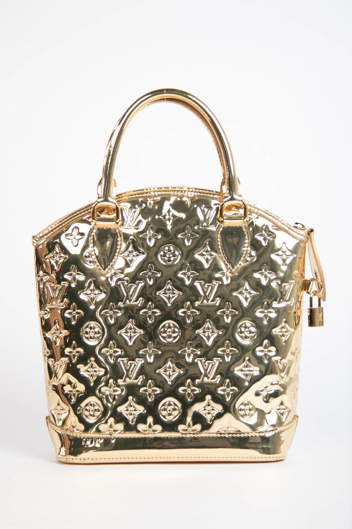 RARE Louis Vuitton Gold Lockit Small Top Handle Bag