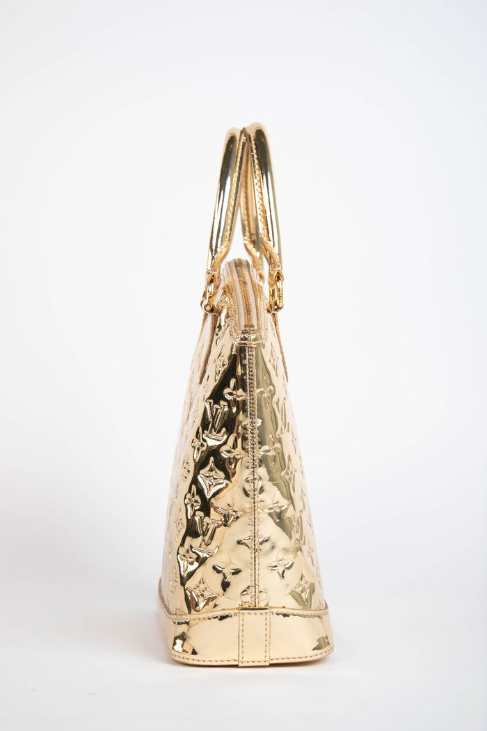 RARE Louis Vuitton Gold Lockit Small Top Handle Bag