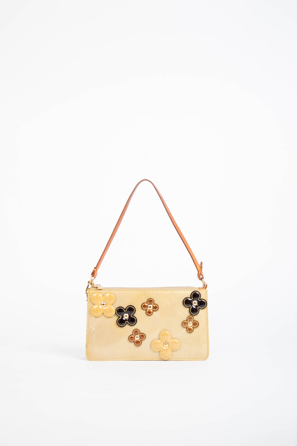 2000s Louis Vuitton Yellow Lexington Fleurs Pochette