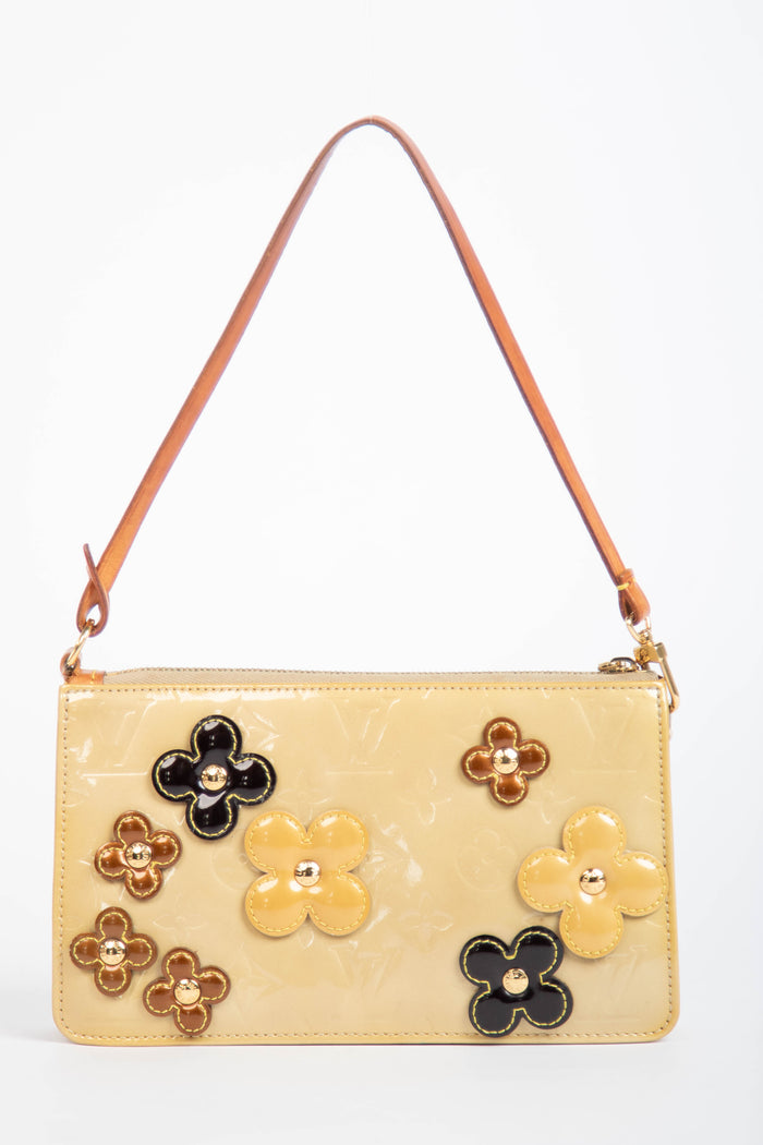 2000s Louis Vuitton Yellow Lexington Fleurs Pochette