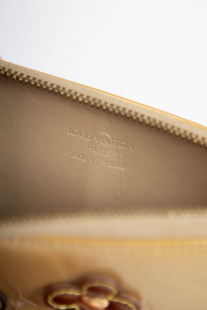 2000s Louis Vuitton Yellow Lexington Fleurs Pochette