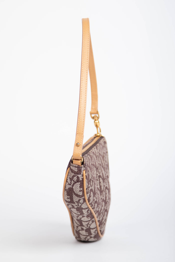 2000s Christian Dior Monogram Brown Trotter Saddle Bag