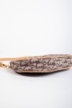 2000s Christian Dior Monogram Brown Trotter Saddle Bag