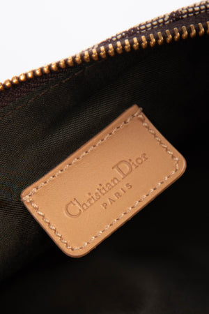 2000s Christian Dior Monogram Brown Trotter Saddle Bag