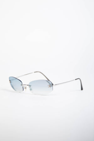 2000s Chanel Blue CC Sunglasses