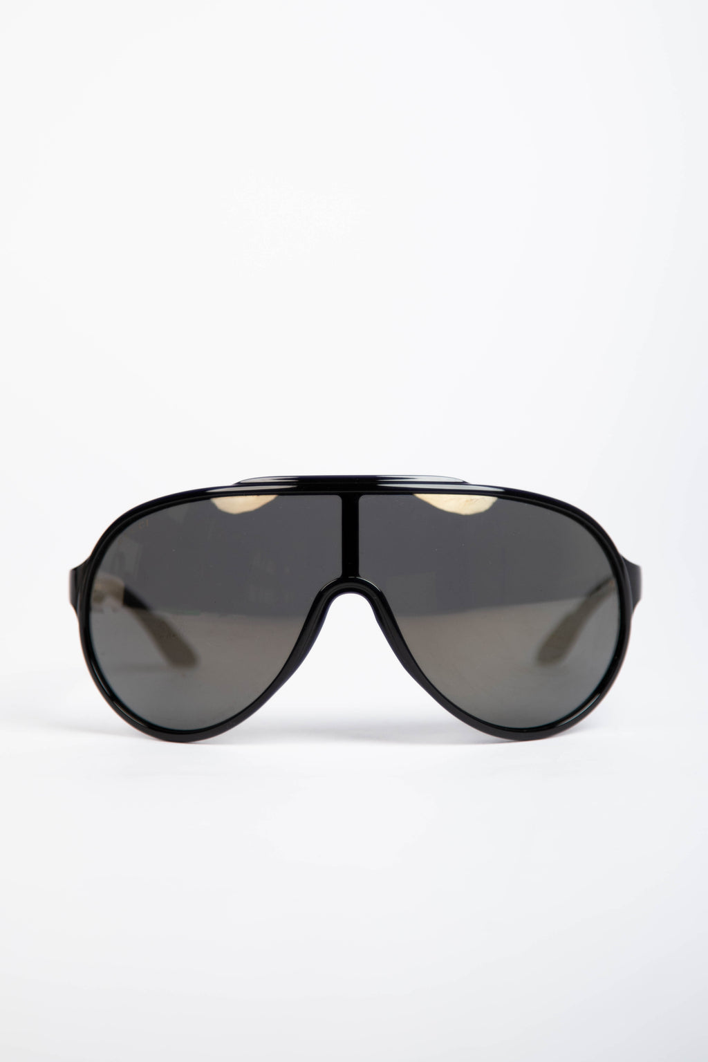 Vintage Gucci Black Oversized Shield Sunglasses