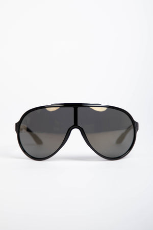 Vintage Gucci Black Oversized Shield Sunglasses