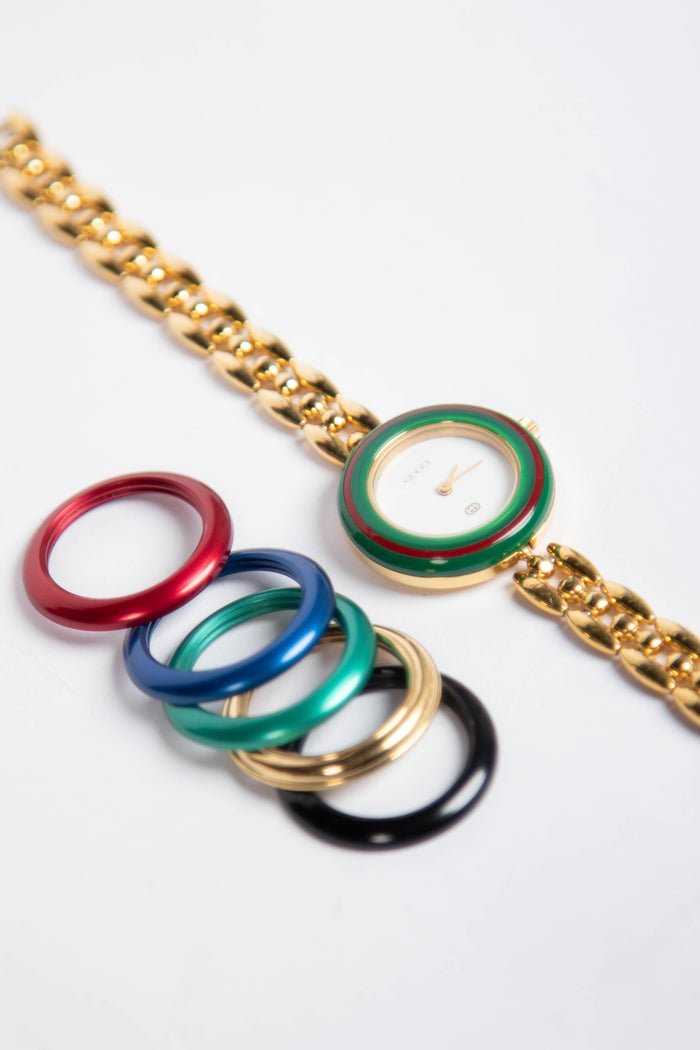 Vintage Gucci Gold Chain Bezel Watch