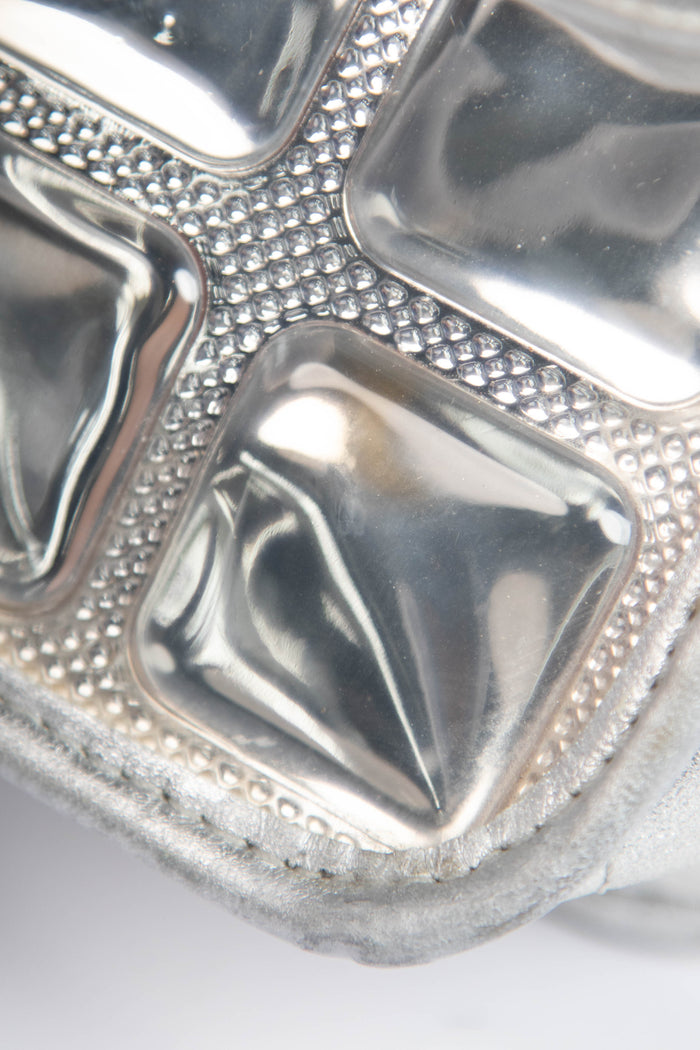 2000s Chanel Silver Ice Cube Single Flap Shoulder Bag