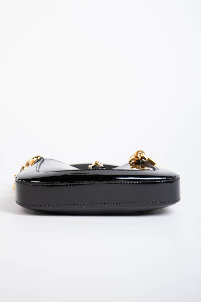 RARE Gucci Black Patent Leather Mini Jackie