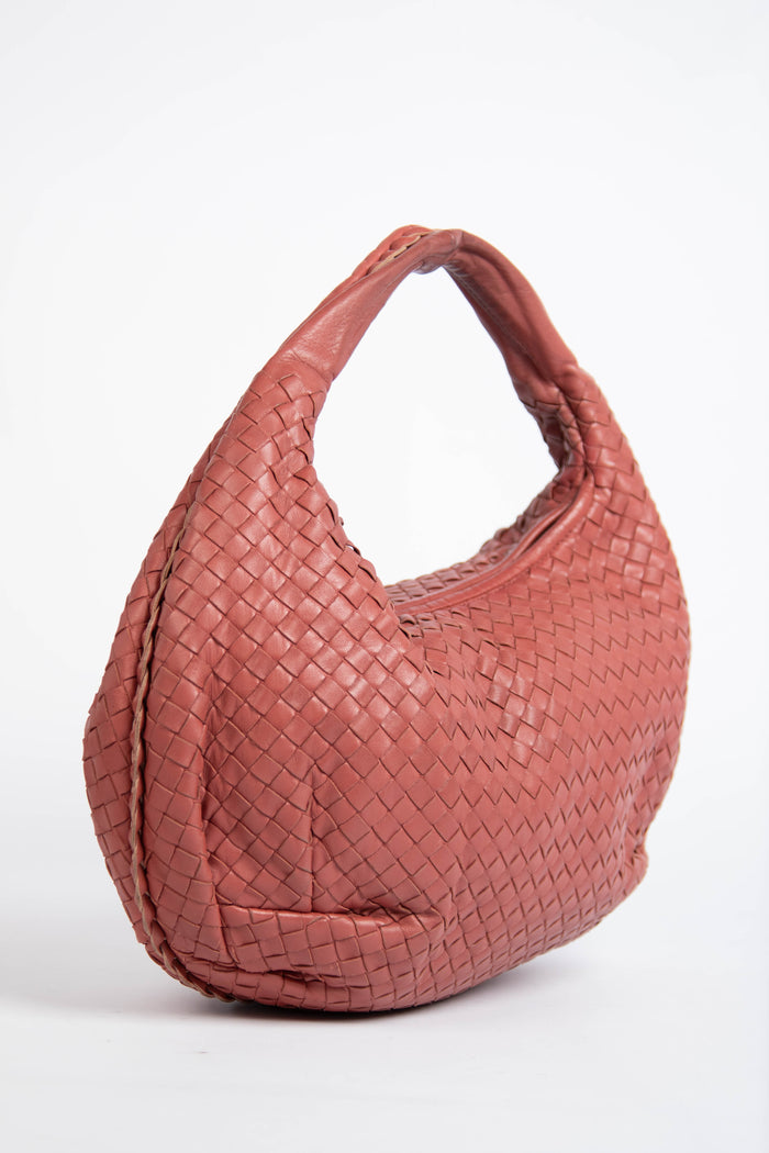 Vintage Bottega Veneta Terracotta Intrecciato Pleated Shoulder Bag