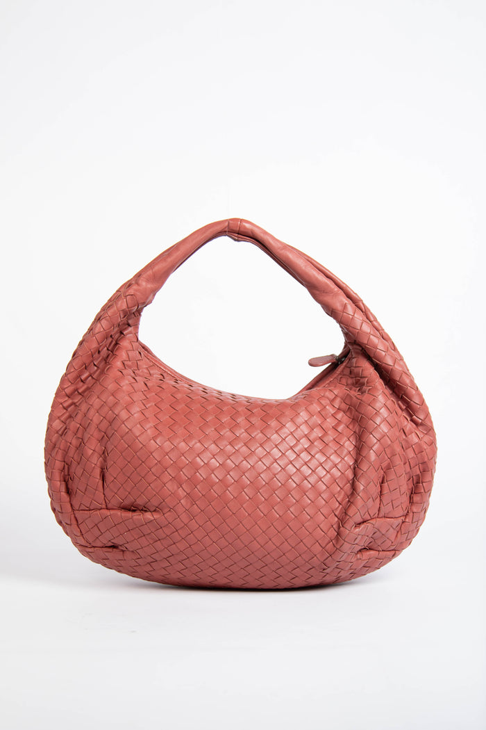Vintage Bottega Veneta Terracotta Intrecciato Pleated Shoulder Bag