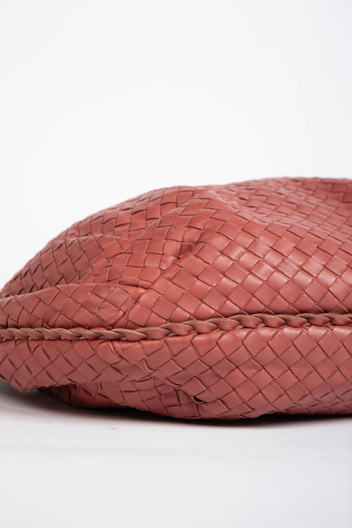 Vintage Bottega Veneta Terracotta Intrecciato Pleated Shoulder Bag