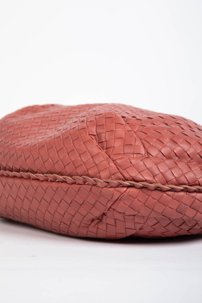 Vintage Bottega Veneta Terracotta Intrecciato Pleated Shoulder Bag