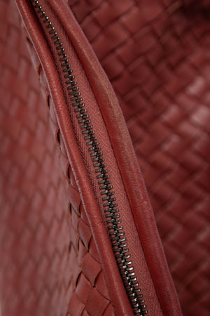 Vintage Bottega Veneta Terracotta Intrecciato Pleated Shoulder Bag