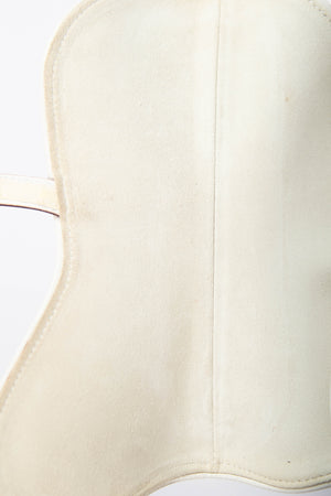 RARE Christian Dior White Leather Saddle Shoulder Bag