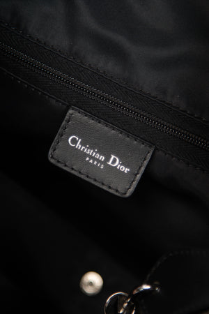 2000s Christian Dior Black Monogram Canvas  Boston Bag