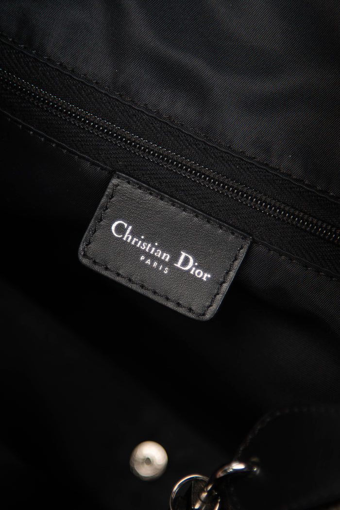 2000s Christian Dior Black Monogram Canvas  Boston Bag