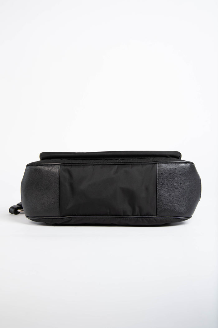 Vintage Prada Black Nylon Shoulder Bag
