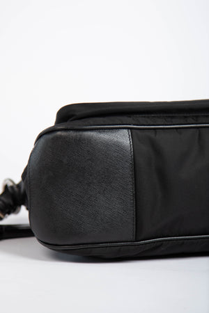 Vintage Prada Black Nylon Shoulder Bag