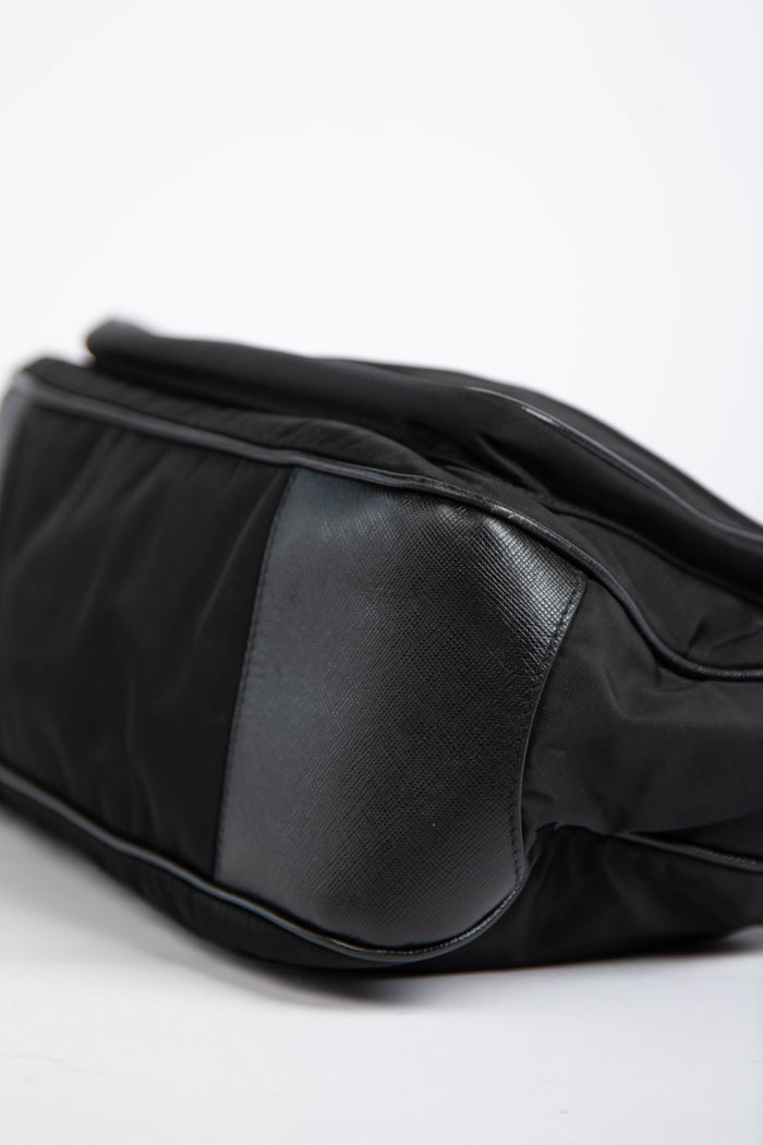 Vintage Prada Black Nylon Shoulder Bag