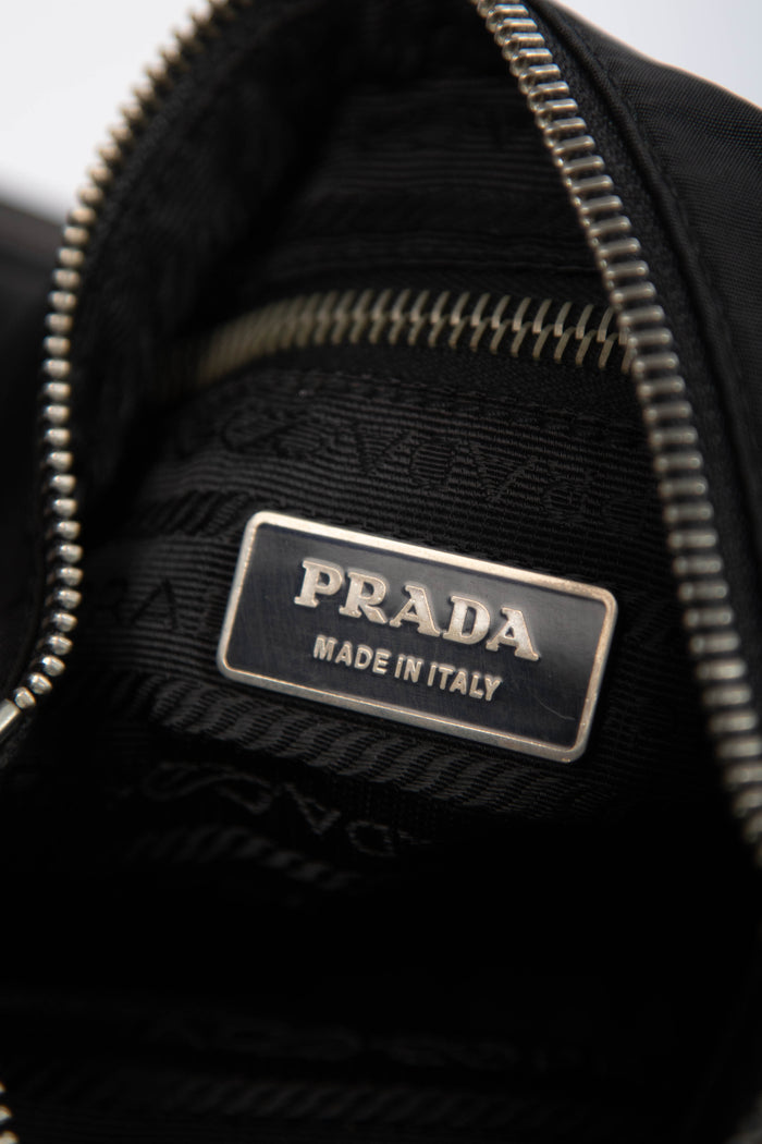 Vintage Prada Black Nylon Shoulder Bag