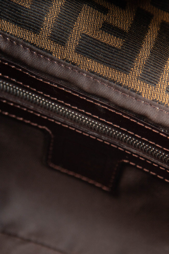 90s Fendi Zucca Baguette Monogram Shoulder Bag SHW