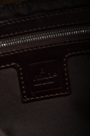 90s Fendi Zucca Baguette Monogram Shoulder Bag SHW