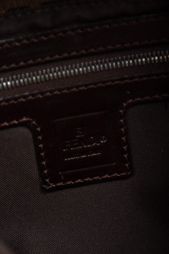 90s Fendi Zucca Baguette Monogram Shoulder Bag SHW