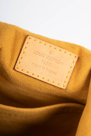 2000s Louis Vuitton Blue Denim Baggy PM Monogram Shoulder Bag