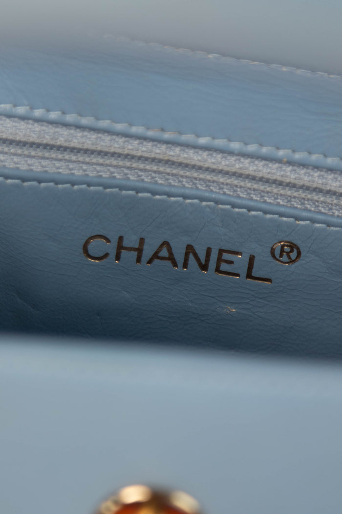 RARE 90s Chanel Baby Blue Kelly Bag