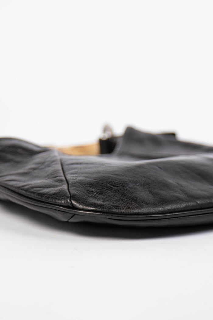 RARE Yves Saint Laurent Black Leather Mini Mombasa Top Handle Bag