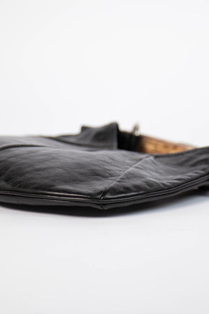 RARE Yves Saint Laurent Black Leather Mini Mombasa Top Handle Bag
