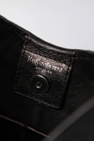 RARE Yves Saint Laurent Black Leather Mini Mombasa Top Handle Bag