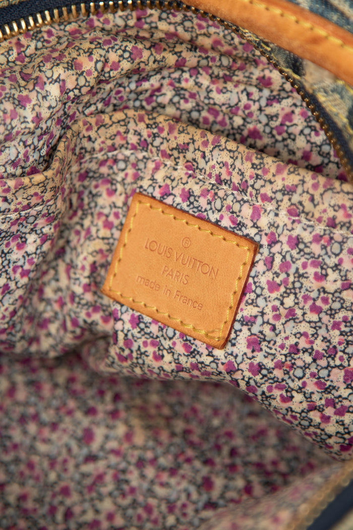 RARE 2000s Louis Vuitton Denim Patchwork Speedy 30 Bag
