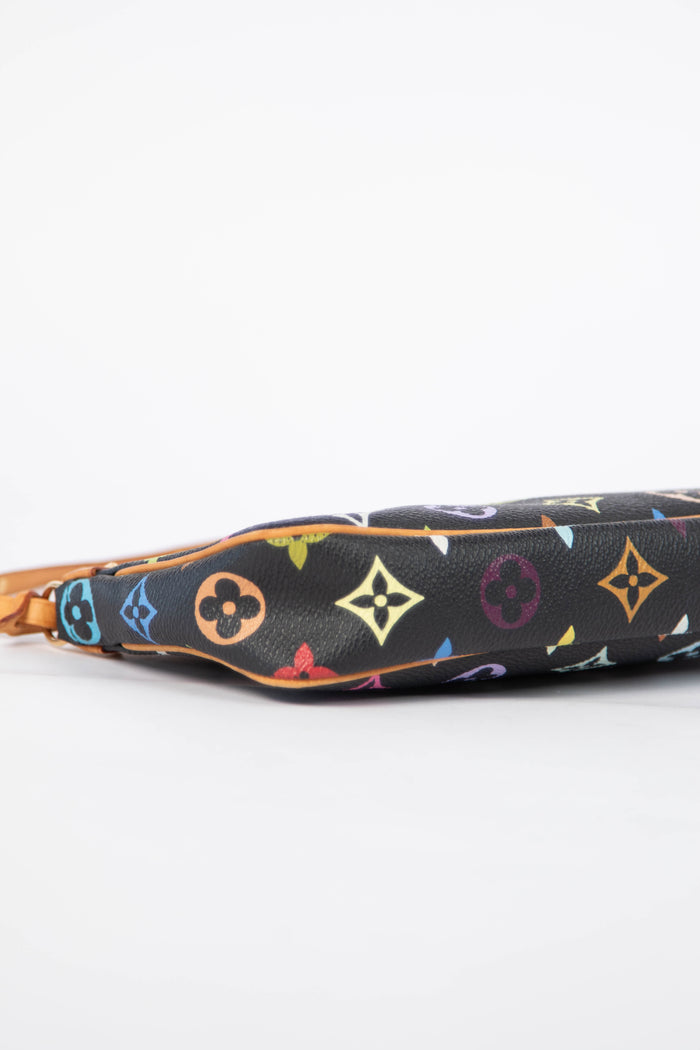 Vintage Louis Vuitton x Takashi Murakami Black Multicolour Pochette Accessoires