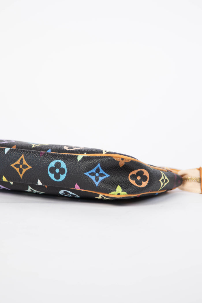 Vintage Louis Vuitton x Takashi Murakami Black Multicolour Pochette Accessoires