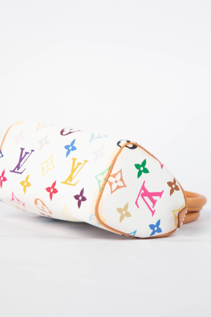 2000s Louis Vuitton x Takashi Murakami White Multicolour Nano Speedy