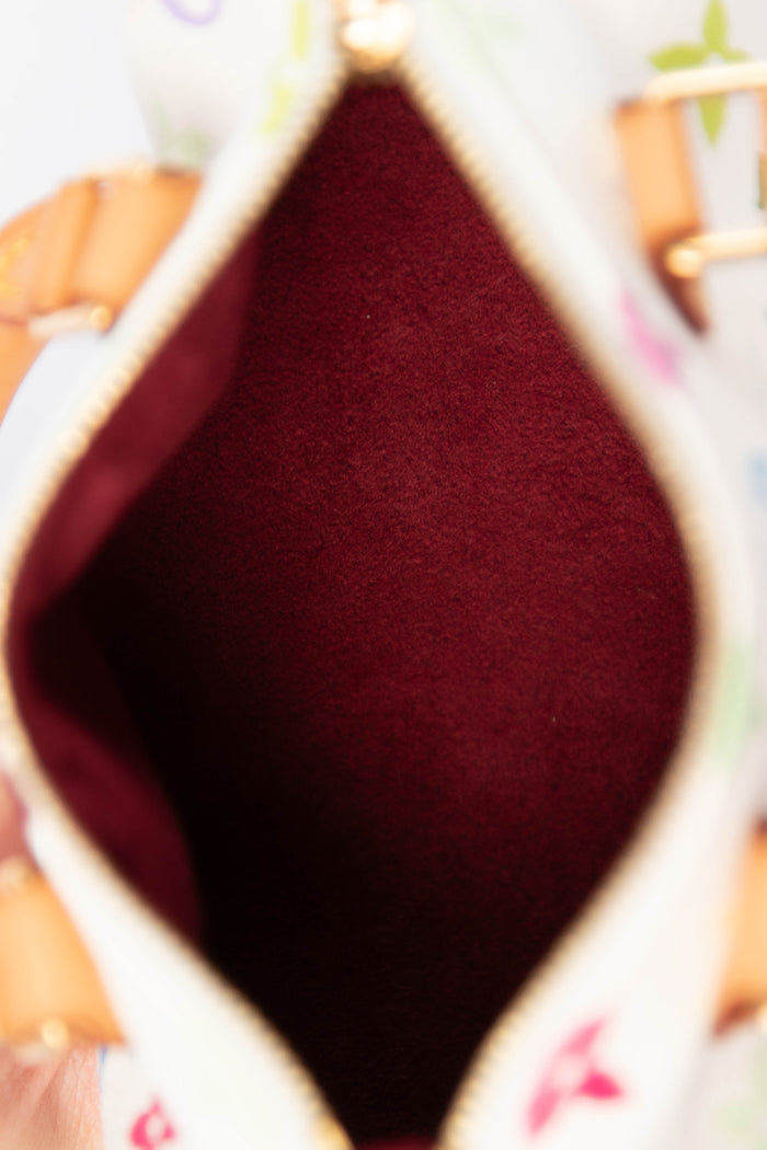 2000s Louis Vuitton x Takashi Murakami White Multicolour Nano Speedy