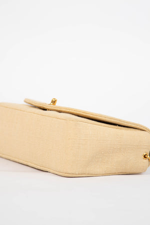 Vintage Chanel Beige Canvas Diana with 24k GHW