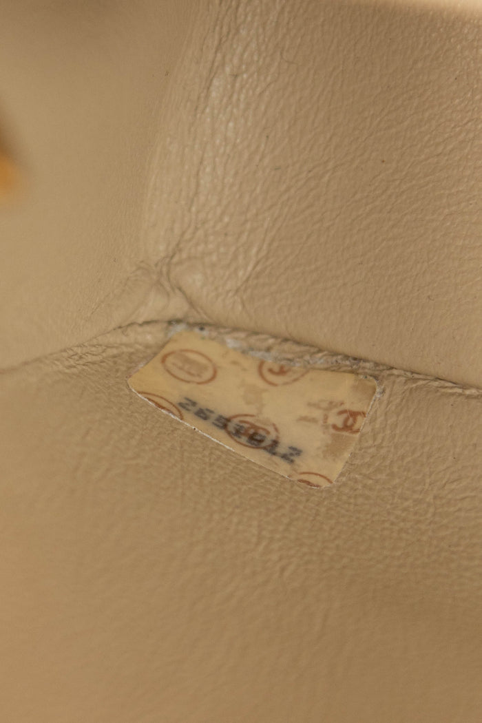 Vintage Chanel Beige Canvas Diana with 24k GHW