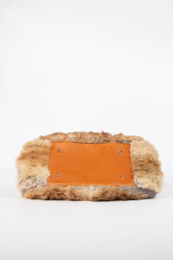 RARE Christian Dior John Galliano Rabbit Fur Shoulder Bag
