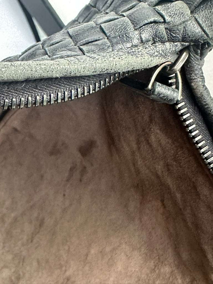 Vintage Bottega Veneta Black Intrecciato Shoulder Bag