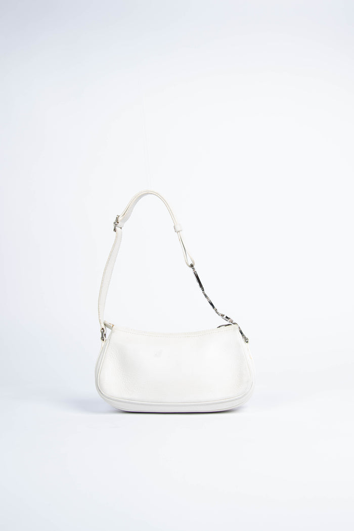 Vintage Christian Dior White Lettering Shoulder Bag