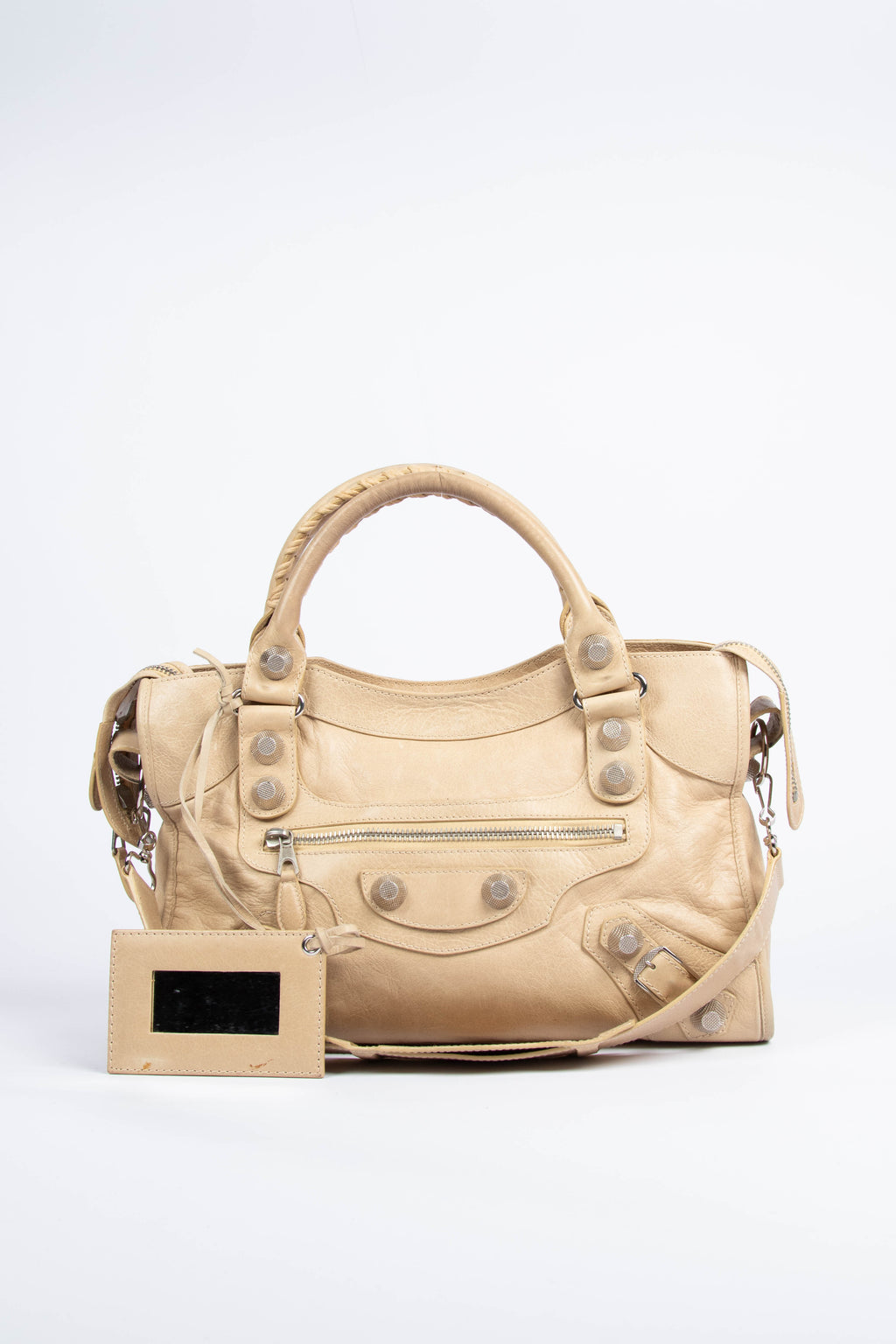 2000s Balenciaga Cream Leather Giant 21 City Bag SHW