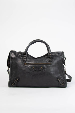 2000s Balenciaga Black Leather City Bag – Break Archive