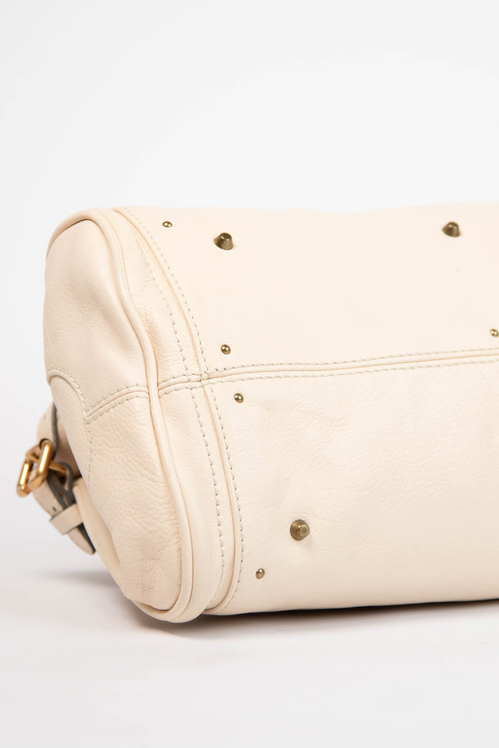 2000s Chloe Cream Leather Paddington Shoulder Bag
