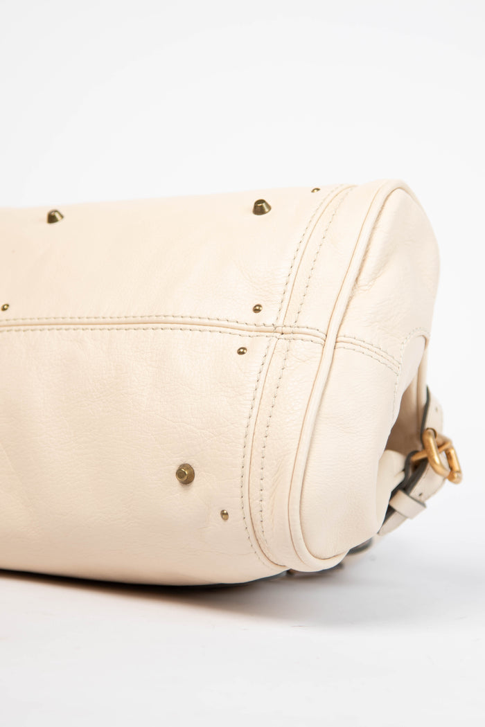 2000s Chloe Cream Leather Paddington Shoulder Bag