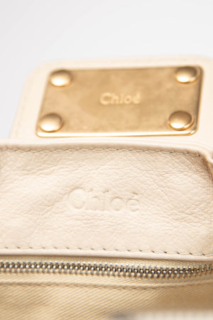 2000s Chloe Cream Leather Paddington Shoulder Bag